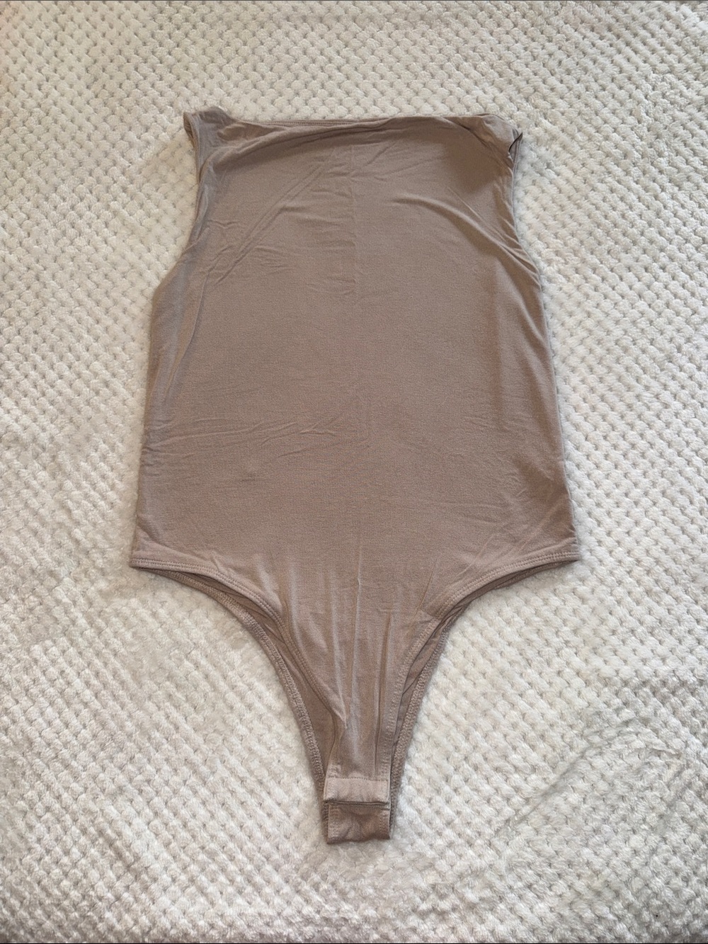 🌸 EUC A New Day High Neck Sleeveless Bodysuit – Women’s Small | Taupe Beige